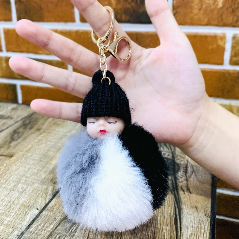 Wholesale Cute Sleeping Doll Plush Doll Keychain